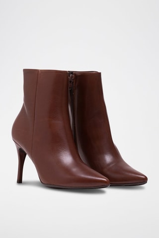 Bottines en cuir nappa Mayra - Marron
