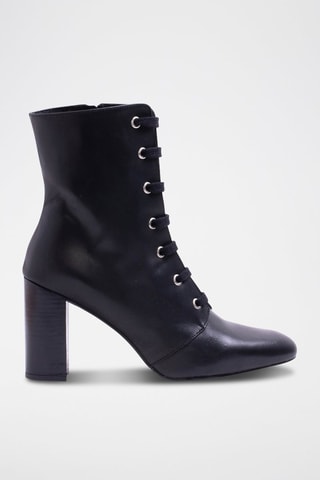 Bottines en cuir nappa Manuela - Noir