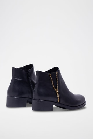 Bottines en cuir nappa Noir