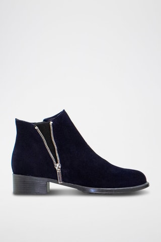 Bottines en nubuck - Bleu marine