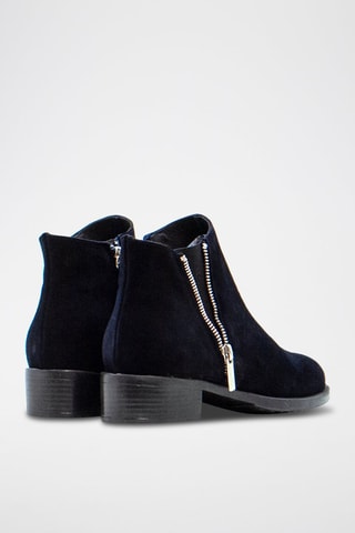 Bottines en nubuck - Bleu marine