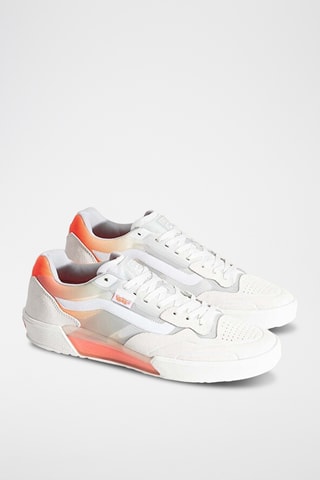 Baskets en cuir Skate AVE 2.0 - Corail et blanc