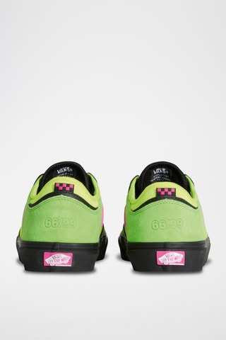 Baskets en nubuck Skate Rowley - Rose et vert fluo