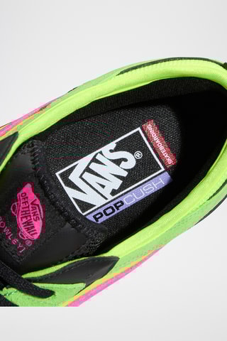 Baskets en nubuck Skate Rowley - Rose et vert fluo