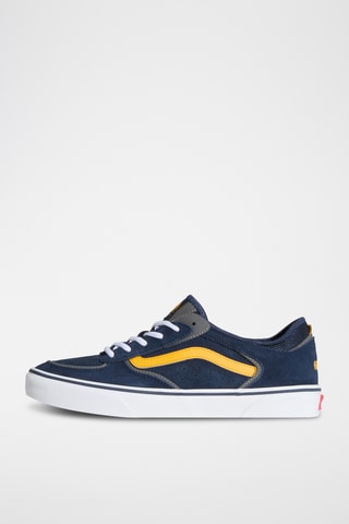 Baskets en nubuck Skate Rowley - Bleu marine et jaune