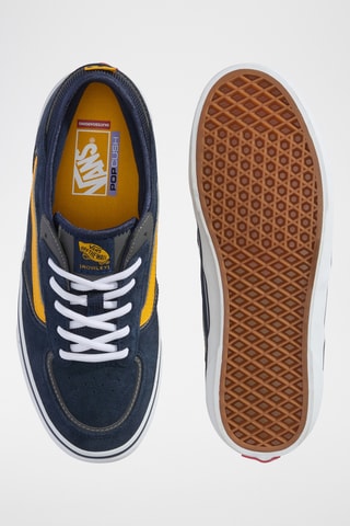 Baskets en nubuck Skate Rowley - Bleu marine et jaune