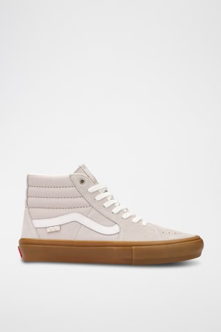 Baskets montantes en cuir Skate SK8-Hi - Gris clair