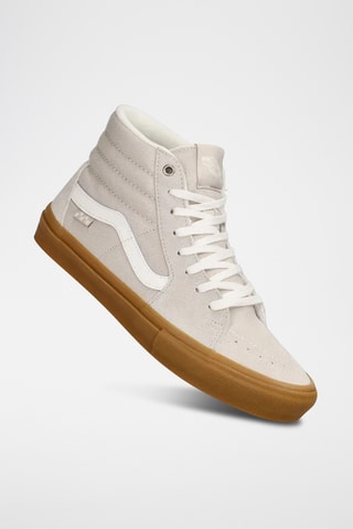 Baskets montantes en cuir Skate SK8-Hi - Gris clair