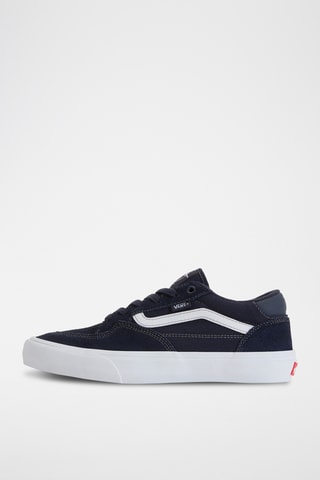 Baskets en nubuck Skate Rowan - Bleu marine et blanc