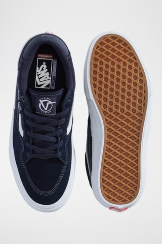 Baskets en nubuck Skate Rowan - Bleu marine et blanc