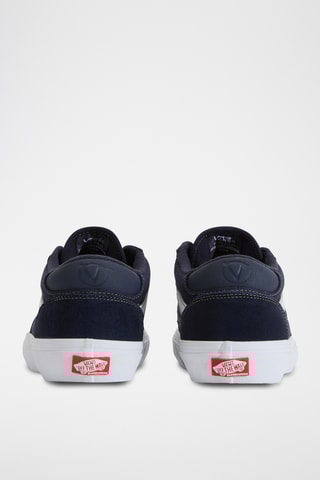 Baskets en nubuck Skate Rowan - Bleu marine et blanc