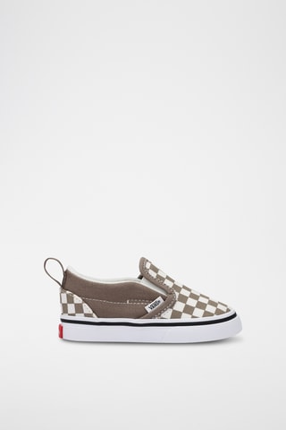 Slip-on V - Taupe et blanc