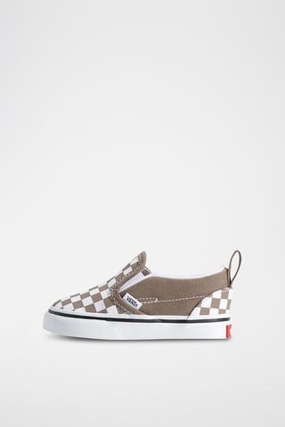 Slip-on V - Taupe et blanc