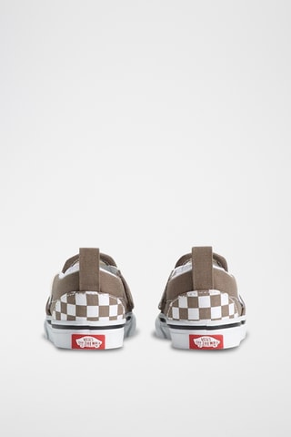 Slip-on V - Taupe et blanc