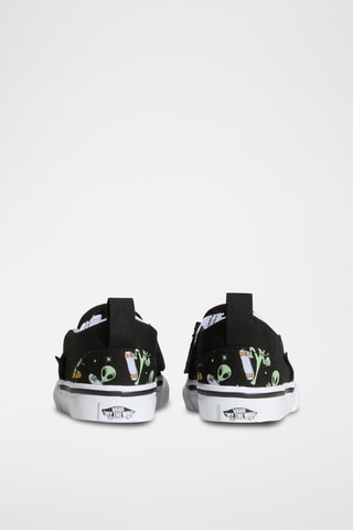 Slip-on V - Noir et vert fluo
