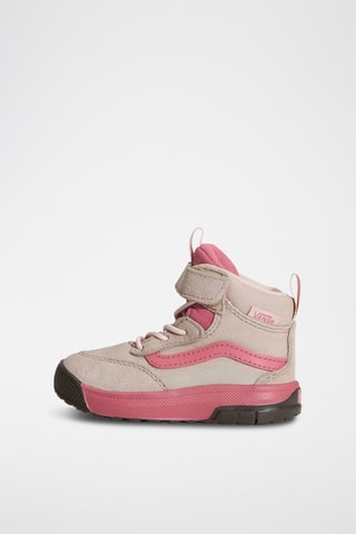 Baskets montantes en nubuck MTE Mini Crest - Beige et vieux rose