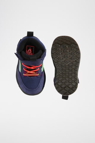 Baskets montantes en nubuck MTE Mini Crest - Violet foncé et vert fluo