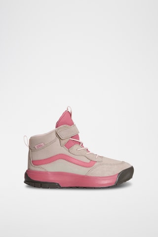 Baskets montantes en nubuck MTE Mini Crest - Taupe et rose