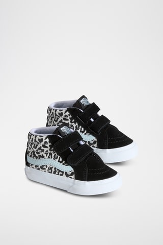 Baskets montantes en cuir SK8-Mid Reissue V - Noir et blanc