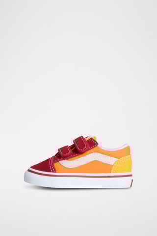 Baskets en cuir Old Skool V - Rouge et orange