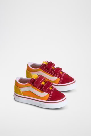 Baskets en cuir Old Skool V - Rouge et orange