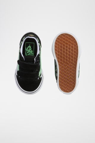 Baskets en nubuck Old Skool V - Noir et vert fluo