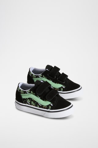 Baskets en nubuck Old Skool V - Noir et vert fluo