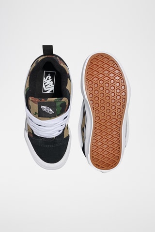 Baskets en nubuck Knu Skool - Noir et vert olive