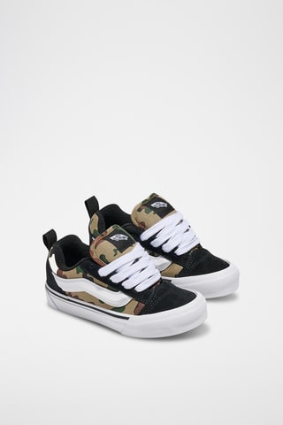 Baskets en nubuck Knu Skool - Noir et vert olive