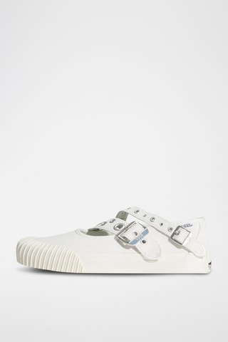 Baskets en nubuck Mary Jane Straps - Blanc