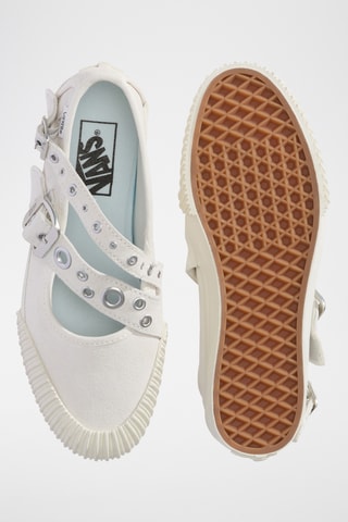 Baskets en nubuck Mary Jane Straps - Blanc