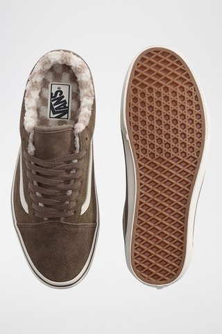 Baskets fourrées en nubuck Old Skool - Marron foncé
