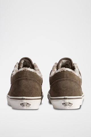 Baskets fourrées en nubuck Old Skool - Marron foncé