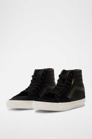 Baskets montantes en nubuck Sk8-Hi - Noir et vert foncé