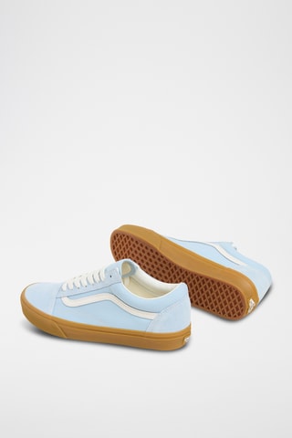 Baskets en cuir Old Skool - Ciel et blanc