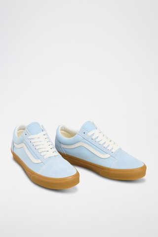 Baskets en cuir Old Skool - Ciel et blanc