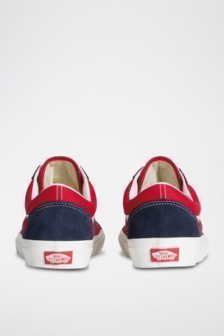 Baskets en cuir Old Skool - Rouge et bleu marine