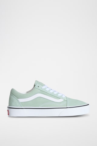 Baskets en cuir Old Skool - Vert sauge et blanc