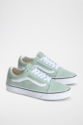 Baskets en cuir Old Skool - Vert sauge et blanc