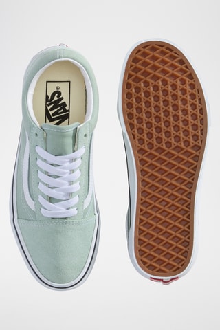 Baskets en cuir Old Skool - Vert sauge et blanc