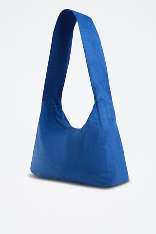 Sac porté épaule en velours - Bleu électrique