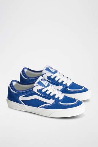 Baskets en cuir Rowley Classic - Bleu roi et blanc