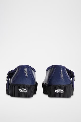 Babies plateformes en cuir - Bleu marine