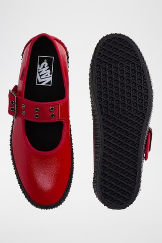 Babies plateformes en cuir - Rouge