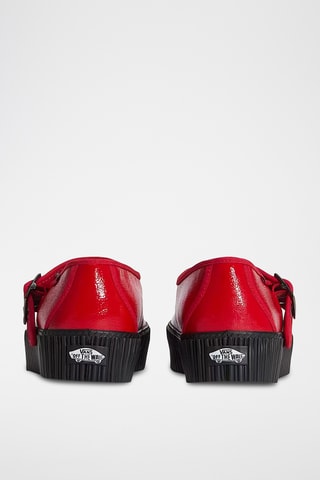 Babies plateformes en cuir - Rouge