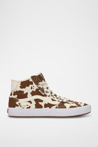 Baskets montantes Skate Lizzie - Marron et blanc