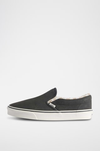 Slip-on fourrés en cuir Classic - Noir
