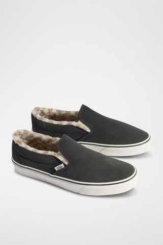 Slip-on fourrés en cuir Classic - Noir