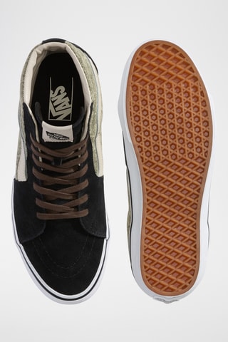 Baskets montantes en nubuck Sk8-Hi - Kaki et noir
