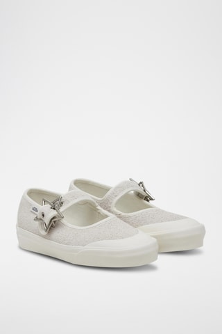 Babies en nubuck Mary Jane - Blanc